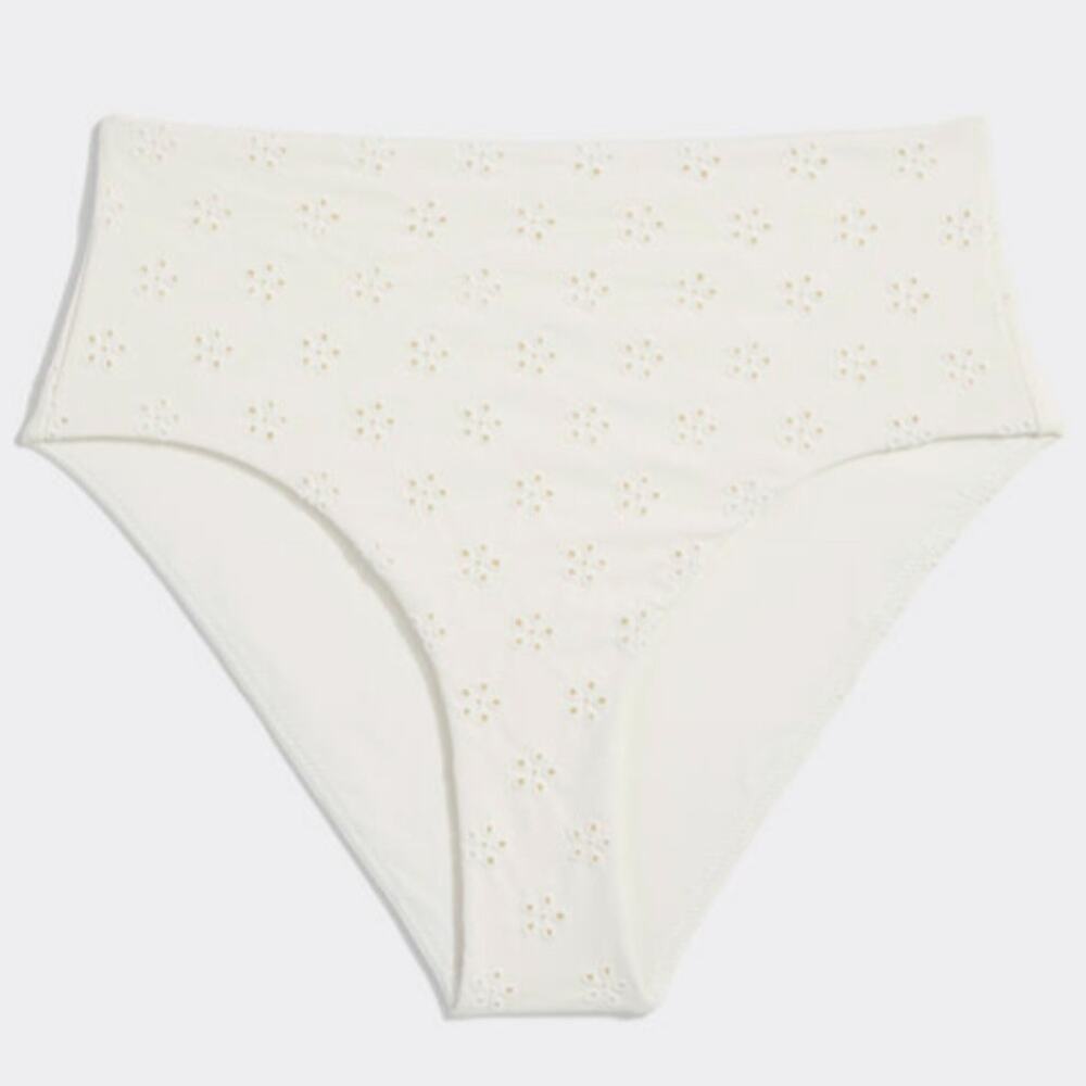 Vineyard Vines NEW Eyelet High Rise Bikini Bottom Medium Coverage Size Small NWT